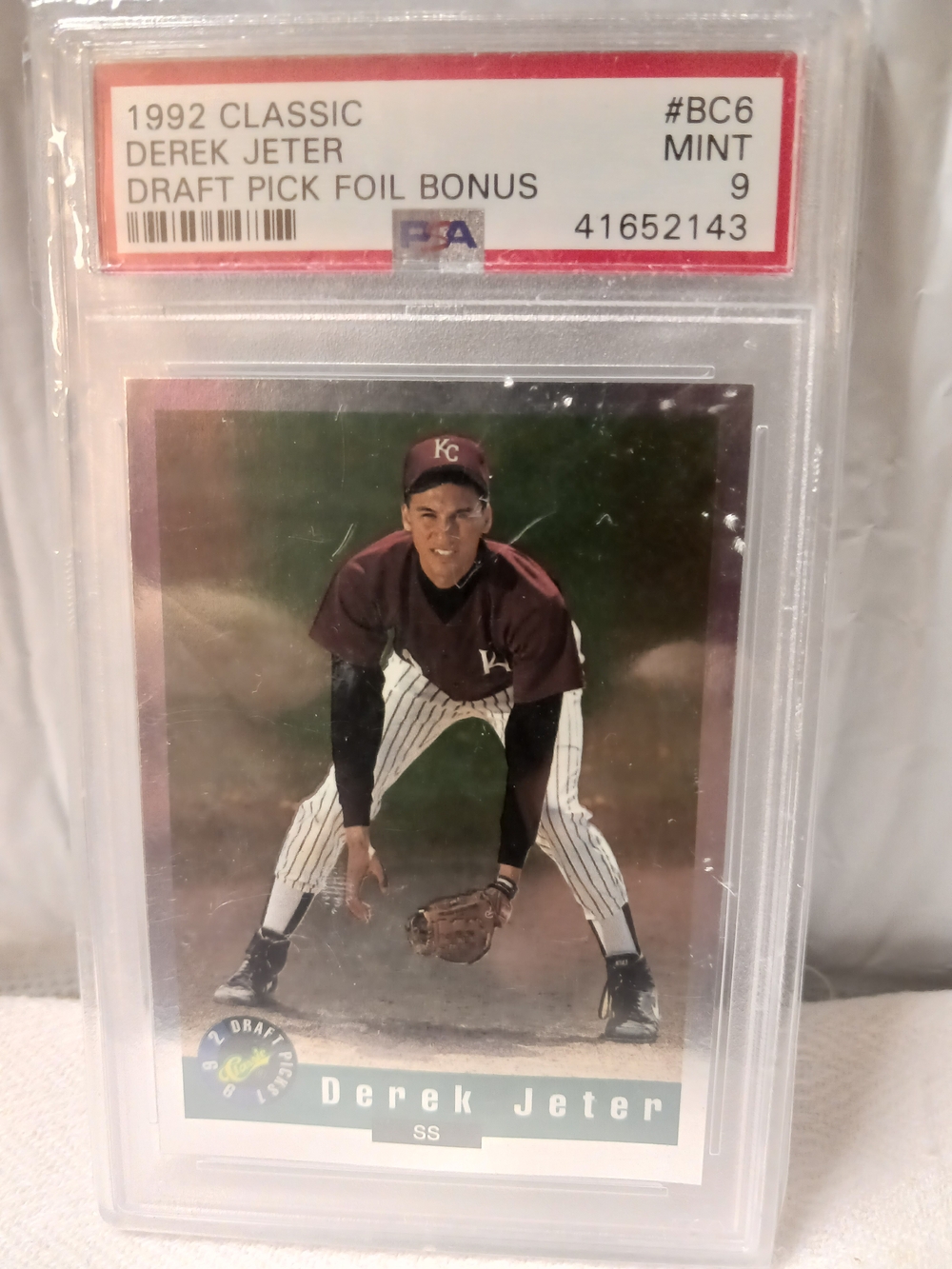 1992 Classic Derek Jeter(RC) Draft Pick Foil Bonus PSA MINT 9
